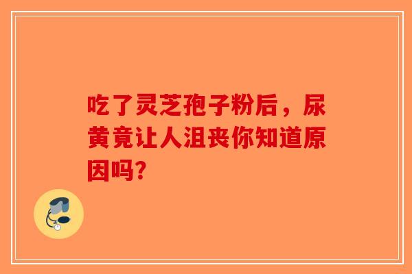 吃了灵芝孢子粉后，尿黄竟让人沮丧你知道原因吗？