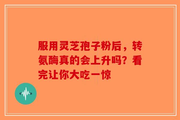 服用灵芝孢子粉后，转氨酶真的会上升吗？看完让你大吃一惊